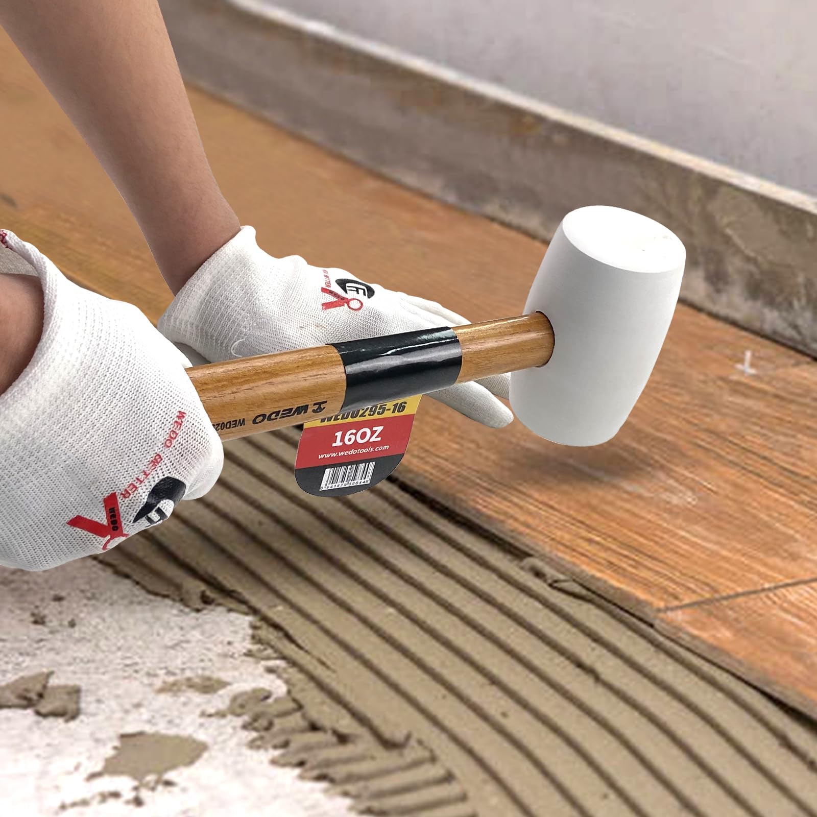 Beyaz Kauçuk Çekiç, Ahşap saplı kauçuk çekiç